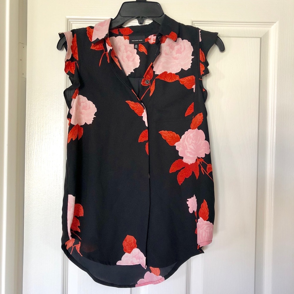 Who What Where Floral Blouse